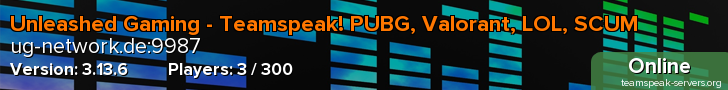 Unleashed Gaming - Teamspeak! PUBG, Valorant, LOL, SCUM