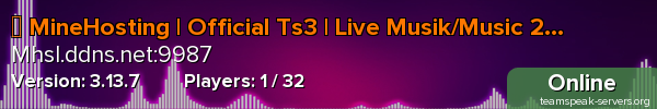 ♫ MineHosting | Official Ts3 | Live Musik/Music 24/7 ♪