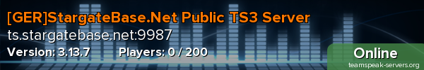 [GER]StargateBase.Net Public TS3 Server