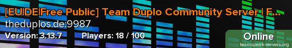 [EU|DE|Free Public] Team Duplo Community Server | Free Channels