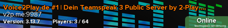 Voice2Play.de #1 | Dein Teamspeak 3 Public Server by 2-Play.de