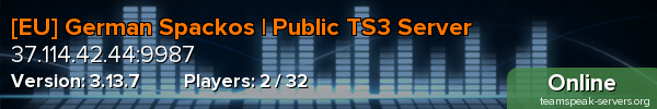 [EU] German Spackos | Public TS3 Server