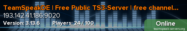 TeamSpeakDE | Free Public TS3-Server | free channels