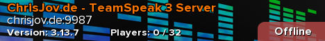 ChrisJov.de - TeamSpeak 3 Server