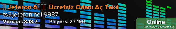 ⚡ Jeteron 🎇 Ücretsiz Odanı Aç Takıl