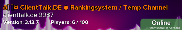 🎤 ClientTalk.DE ● Rankingsystem / Temp Channel