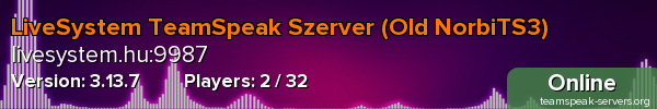 LiveSystem TeamSpeak Szerver (Old NorbiTS3)