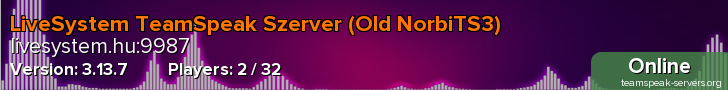 LiveSystem TeamSpeak Szerver (Old NorbiTS3)