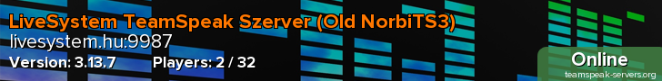LiveSystem TeamSpeak Szerver (Old NorbiTS3)