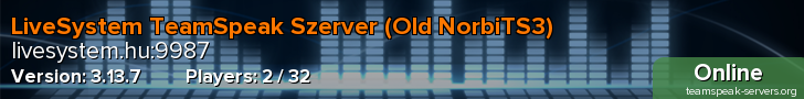 LiveSystem TeamSpeak Szerver (Old NorbiTS3)