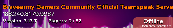 Bravearmy Gamers Community Official Teamspeak Server