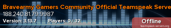 Bravearmy Gamers Community Official Teamspeak Server