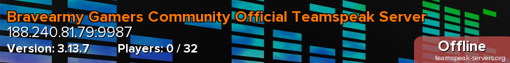 Bravearmy Gamers Community Official Teamspeak Server