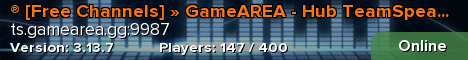 ® [Free Channels] » GameAREA - Hub TeamSpeak 3 Server «