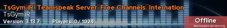 TsGym.iR┃Teamspeak Server┃Free Channels┃Internation