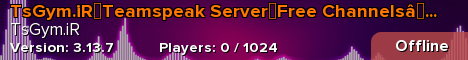 TsGym.iR┃Teamspeak Server┃Free Channels┃Internation