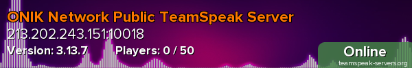 ONIK Network Public TeamSpeak Server
