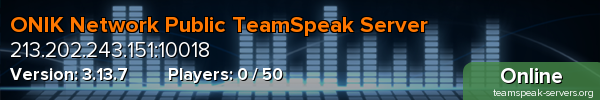 ONIK Network Public TeamSpeak Server