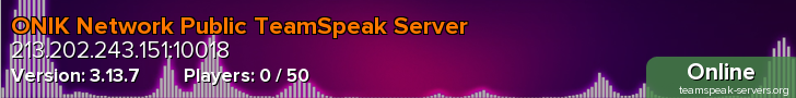ONIK Network Public TeamSpeak Server