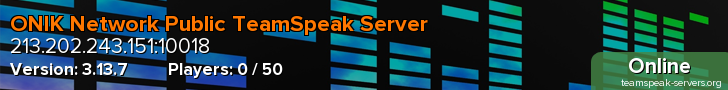 ONIK Network Public TeamSpeak Server