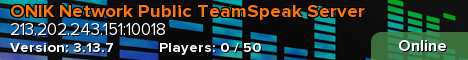 ONIK Network Public TeamSpeak Server
