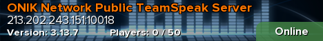 ONIK Network Public TeamSpeak Server