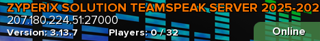 ZYPERIX SOLUTION TEAMSPEAK SERVER 2025-2026 ®