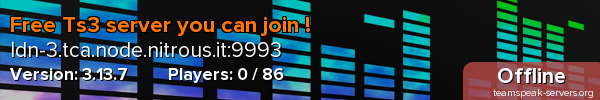 Free Ts3 server you can join !