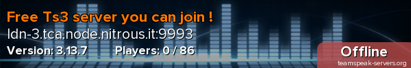 Free Ts3 server you can join !