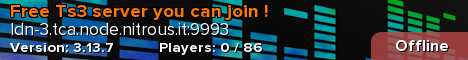 Free Ts3 server you can join !
