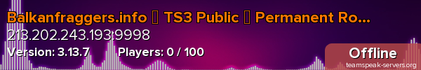 Balkanfraggers.info ▪ TS3 Public ▪ Permanent Rooms