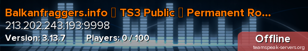 Balkanfraggers.info ▪ TS3 Public ▪ Permanent Rooms