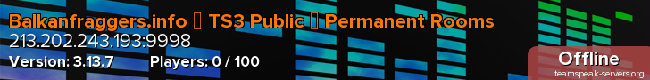 Balkanfraggers.info ▪ TS3 Public ▪ Permanent Rooms
