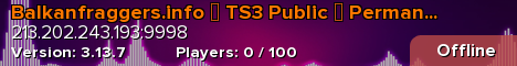 Balkanfraggers.info ▪ TS3 Public ▪ Permanent Rooms