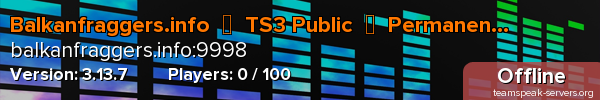 Balkanfraggers.info  ▪  TS3 Public  ▪  Permanent Rooms