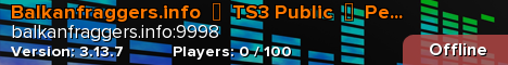 Balkanfraggers.info  ▪  TS3 Public  ▪  Permanent Rooms