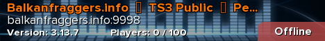 Balkanfraggers.info  ▪  TS3 Public  ▪  Permanent Rooms