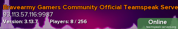 Bravearmy Gamers Community Official Teamspeak Server