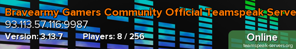 Bravearmy Gamers Community Official Teamspeak Server