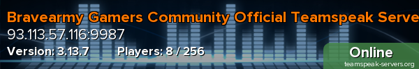 Bravearmy Gamers Community Official Teamspeak Server
