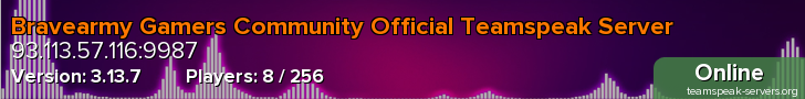 Bravearmy Gamers Community Official Teamspeak Server