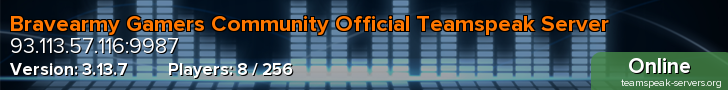 Bravearmy Gamers Community Official Teamspeak Server