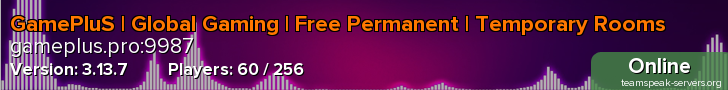 GamePluS | Global Gaming | Free Permanent | Temporary Rooms