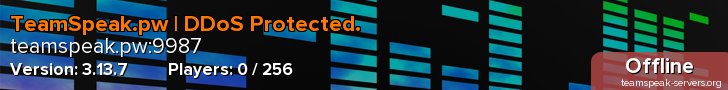 TeamSpeak.pw | DDoS Protected.