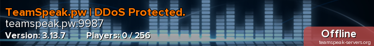 TeamSpeak.pw | DDoS Protected.