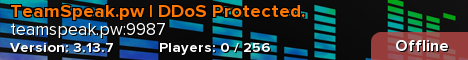 TeamSpeak.pw | DDoS Protected.