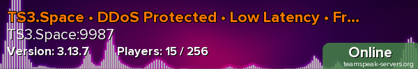 TS3.Space • DDoS Protected • Low Latency • Free Rooms
