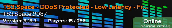 TS3.Space • DDoS Protected • Low Latency • Free Rooms