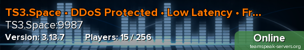 TS3.Space • DDoS Protected • Low Latency • Free Rooms