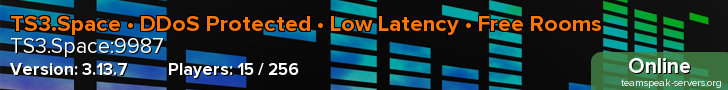 TS3.Space • DDoS Protected • Low Latency • Free Rooms